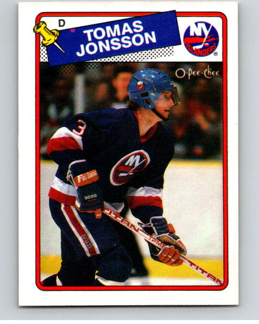1988-89 O-Pee-Chee #108 Tomas Jonsson  New York Islanders  V53499 Image 1