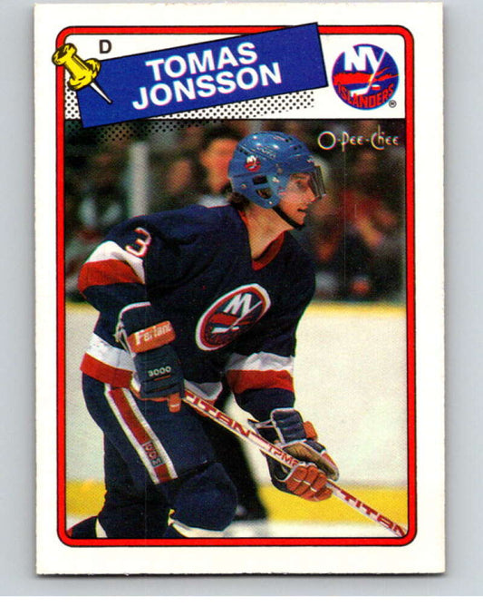 1988-89 O-Pee-Chee #108 Tomas Jonsson  New York Islanders  V53500 Image 1