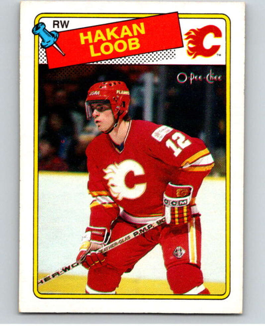 1988-89 O-Pee-Chee #110 Hakan Loob  Calgary Flames  V53502 Image 1