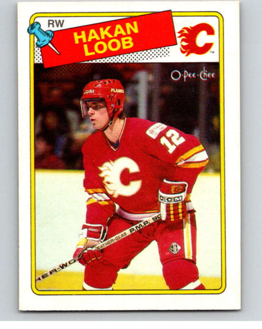 1988-89 O-Pee-Chee #110 Hakan Loob  Calgary Flames  V53504 Image 1