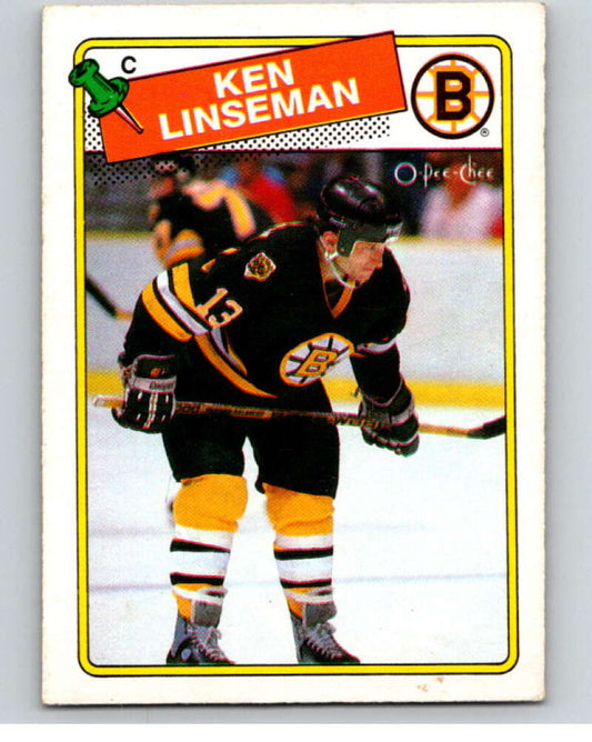1988-89 O-Pee-Chee #118 Ken Linseman  Boston Bruins  V53516 Image 1