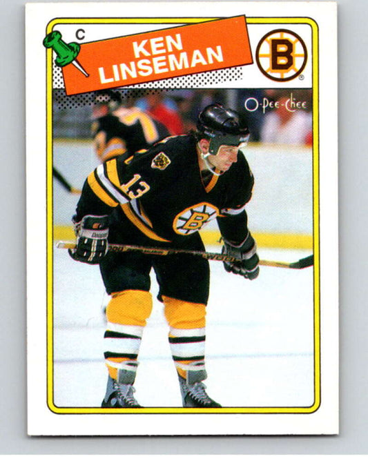 1988-89 O-Pee-Chee #118 Ken Linseman  Boston Bruins  V53517 Image 1