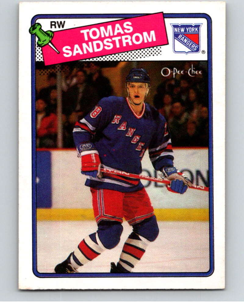 1988-89 O-Pee-Chee #121 Tomas Sandstrom New York Rangers V53520 Image 1
