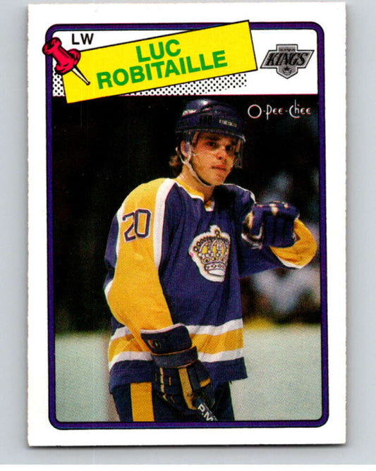 1988-89 O-Pee-Chee #124 Luc Robitaille  Los Angeles Kings  V53525 Image 1