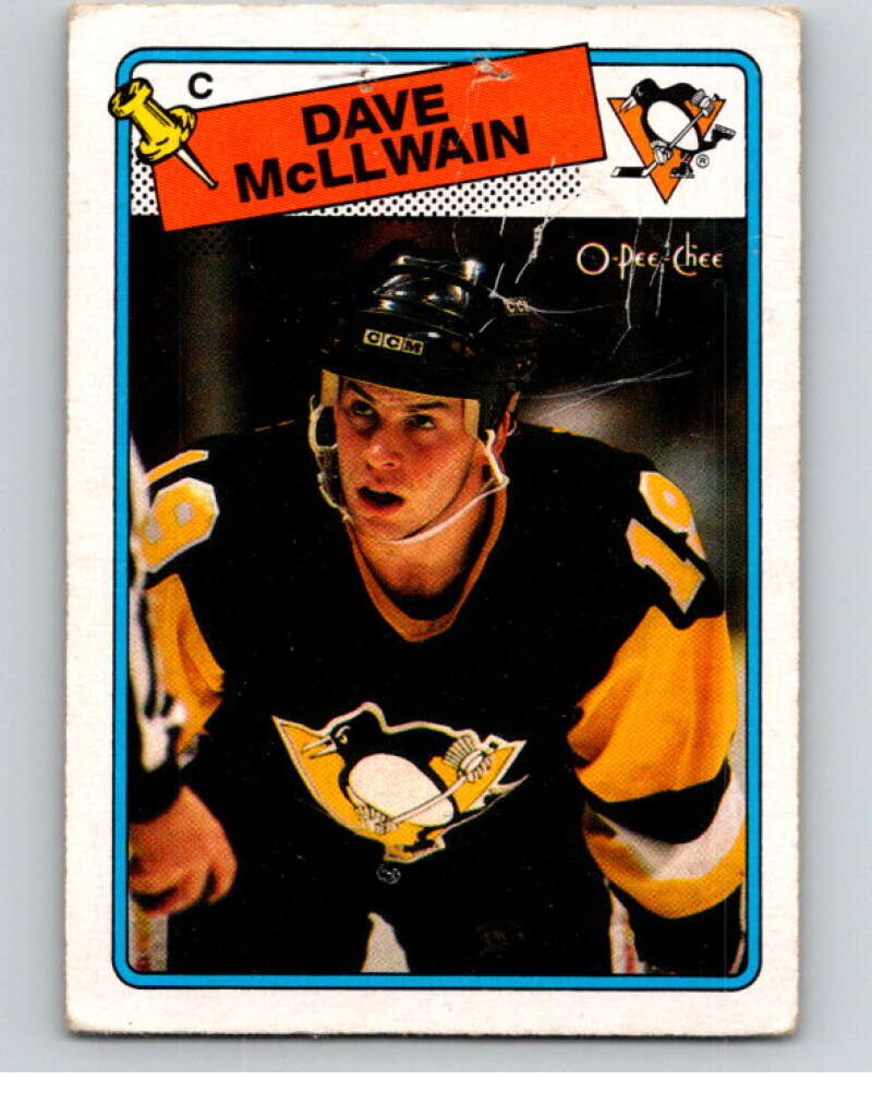 1988-89 O-Pee-Chee #132 Dave McLlwain RC Rookie V53535 Image 1