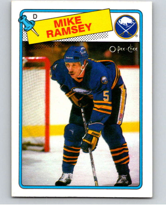 1988-89 O-Pee-Chee #133 Mike Ramsey  Buffalo Sabres  V53536 Image 1