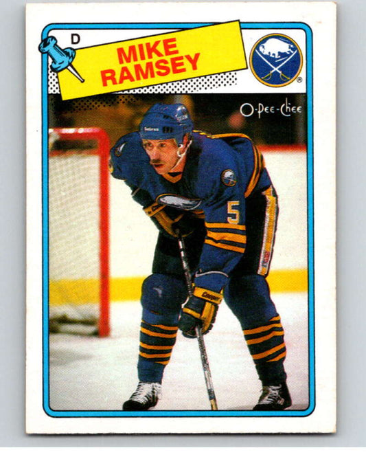 1988-89 O-Pee-Chee #133 Mike Ramsey  Buffalo Sabres  V53537 Image 1