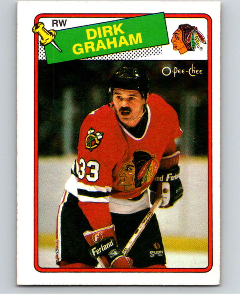 1988-89 O-Pee-Chee #135 Dirk Graham Chicago Blackhawks V53541 Image 1