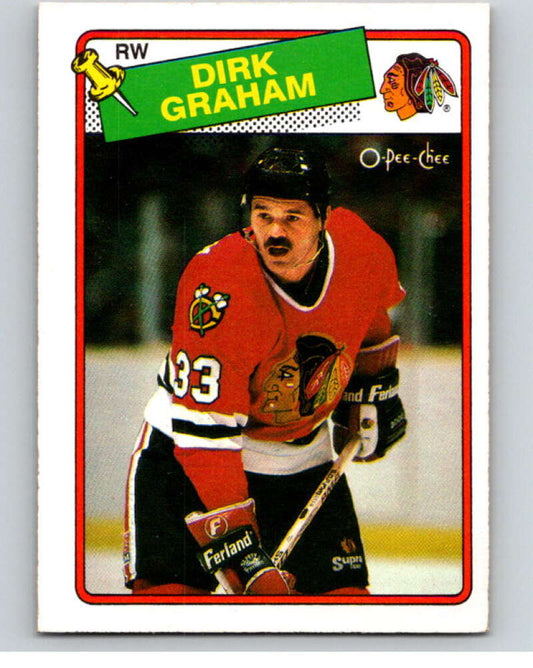 1988-89 O-Pee-Chee #135 Dirk Graham  Chicago Blackhawks  V53541 Image 1