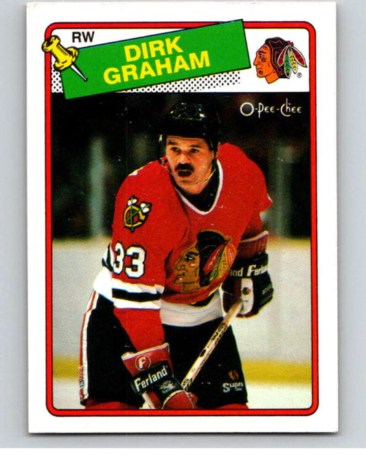 1988-89 O-Pee-Chee #135 Dirk Graham  Chicago Blackhawks  V53542 Image 1
