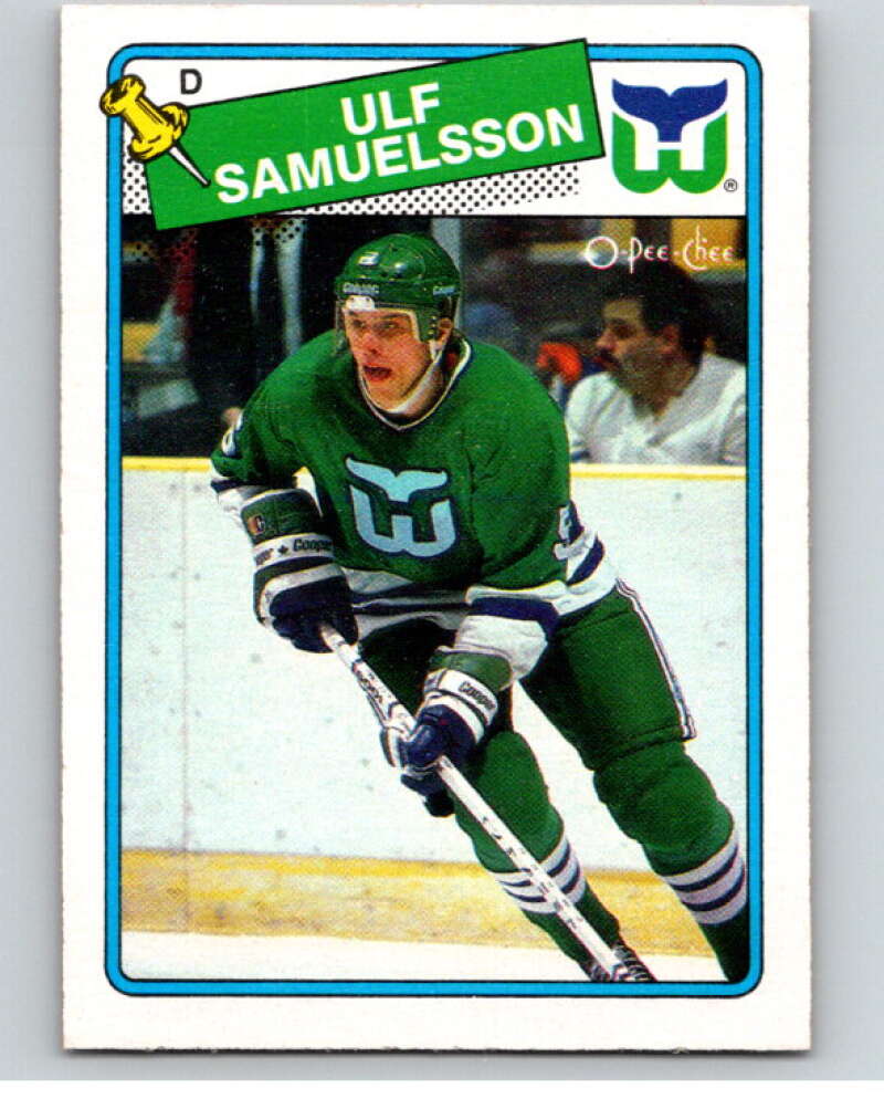 1988-89 O-Pee-Chee #136 Ulf Samuelsson Hartford Whalers V53543 Image 1