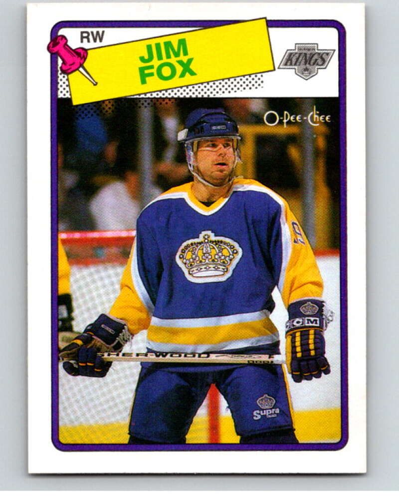 1988-89 O-Pee-Chee #139 Jim Fox Los Angeles Kings V53546 Image 1