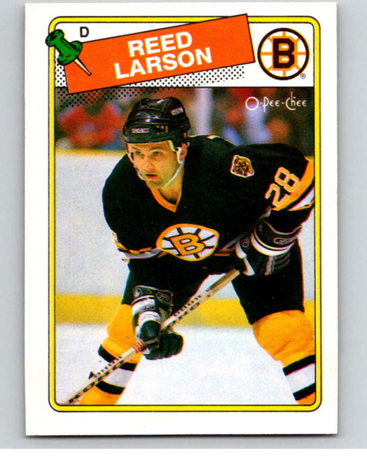 1988-89 O-Pee-Chee #145 Reed Larson  Boston Bruins  V53559 Image 1
