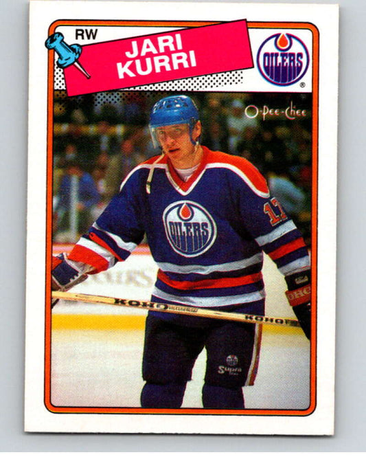 1988-89 O-Pee-Chee #147 Jari Kurri  Edmonton Oilers  V53561 Image 1