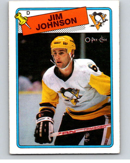 1988-89 O-Pee-Chee #148 Jim Johnson  Pittsburgh Penguins  V53562 Image 1