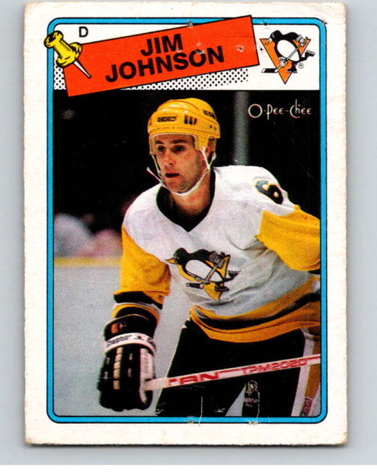 1988-89 O-Pee-Chee #148 Jim Johnson  Pittsburgh Penguins  V53563 Image 1