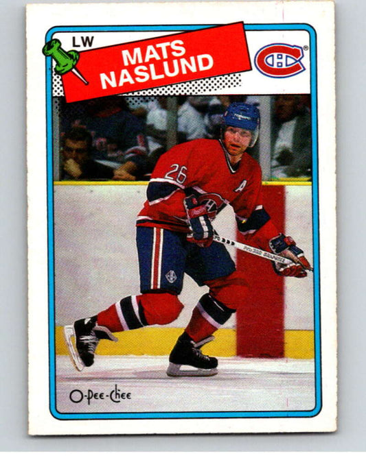 1988-89 O-Pee-Chee #156 Mats Naslund  Montreal Canadiens  V53570 Image 1