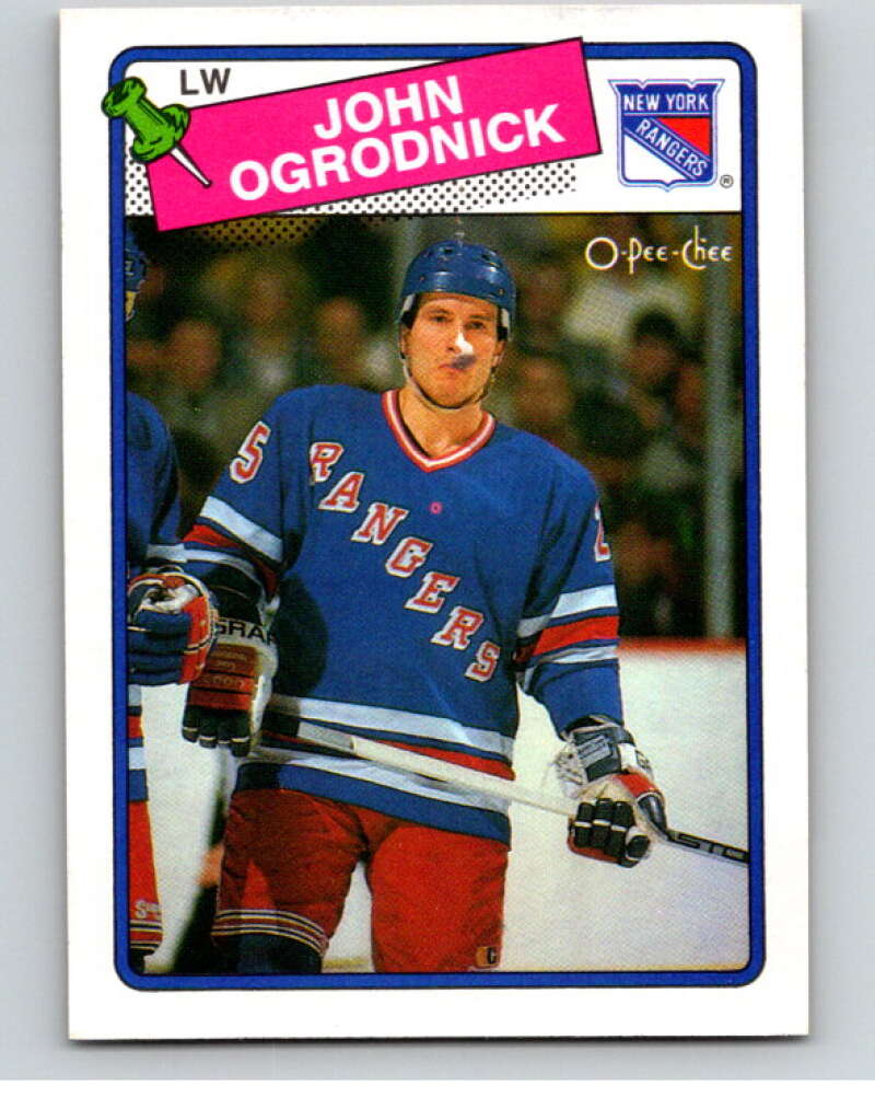 1988-89 O-Pee-Chee #153 John Ogrodnick New York Rangers V53571 Image 1
