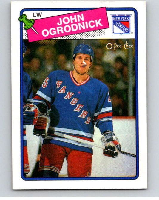 1988-89 O-Pee-Chee #153 John Ogrodnick  New York Rangers  V53571 Image 1