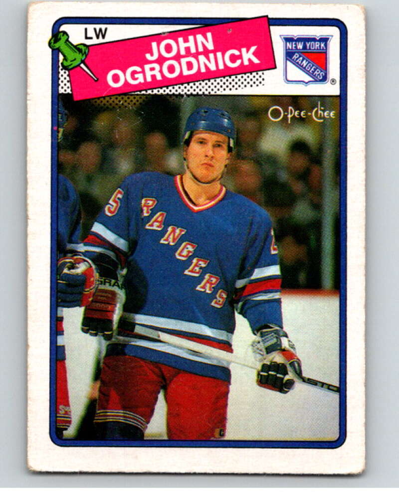 1988-89 O-Pee-Chee #153 John Ogrodnick New York Rangers V53572 Image 1