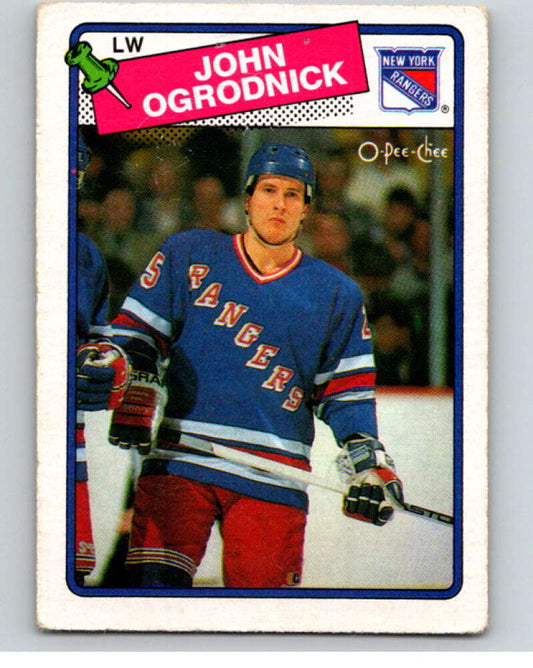 1988-89 O-Pee-Chee #153 John Ogrodnick  New York Rangers  V53572 Image 1