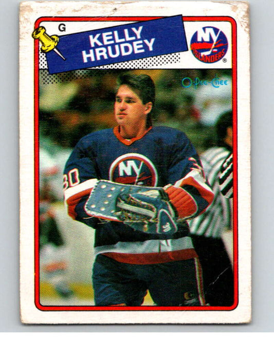1988-89 O-Pee-Chee #155 Kelly Hrudey  New York Islanders  V53574 Image 1