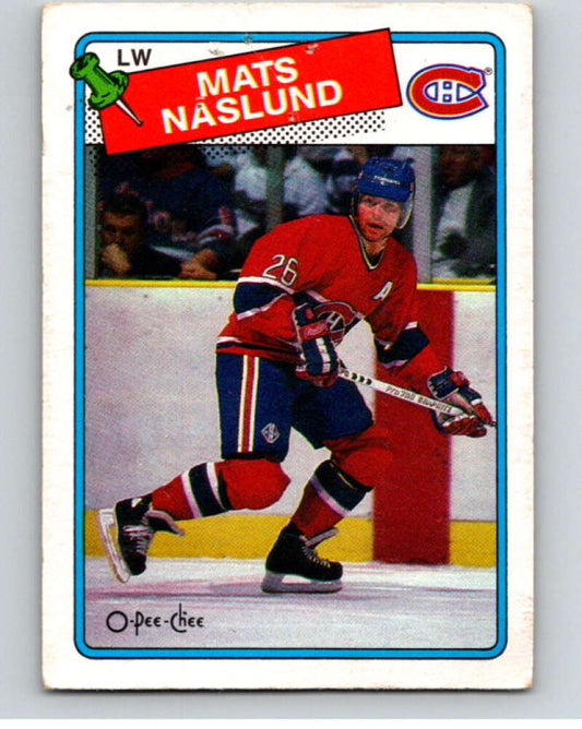 1988-89 O-Pee-Chee #156 Mats Naslund  Montreal Canadiens  V53575 Image 1