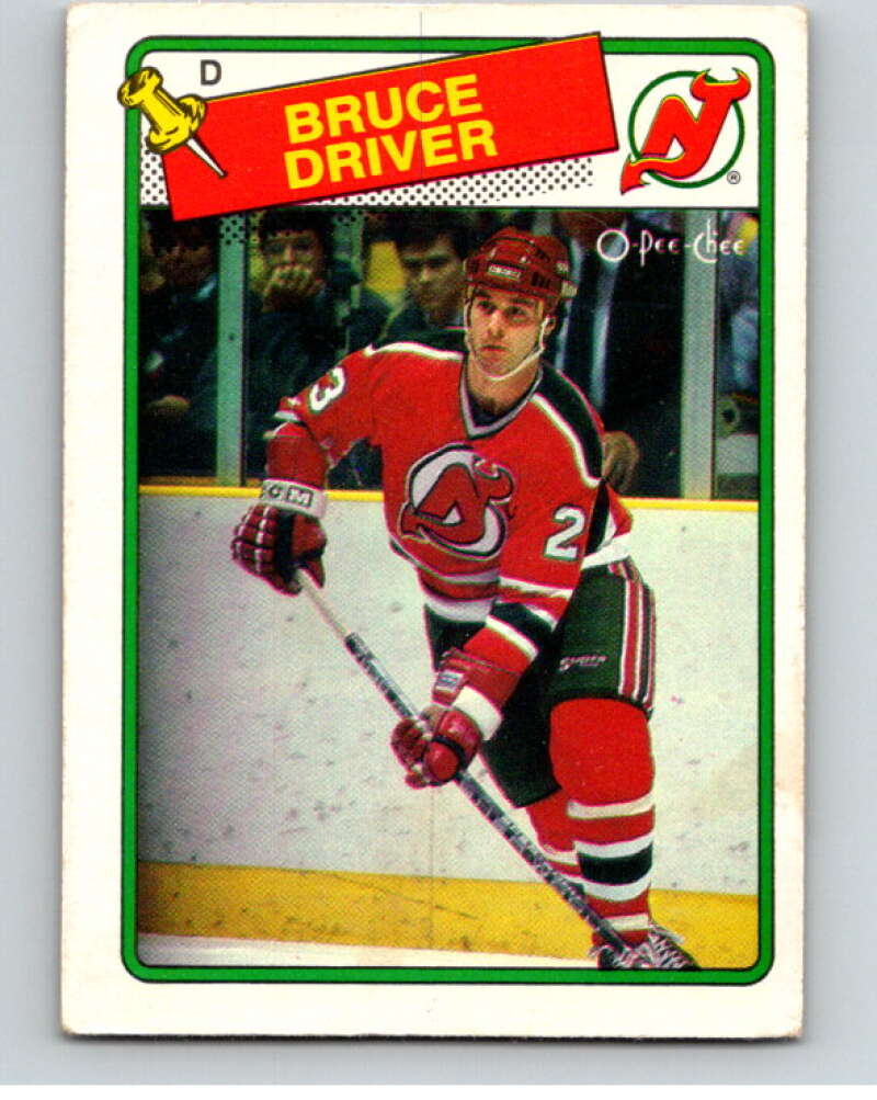 1988-89 O-Pee-Chee #157 Bruce Driver New Jersey Devils V53576 Image 1