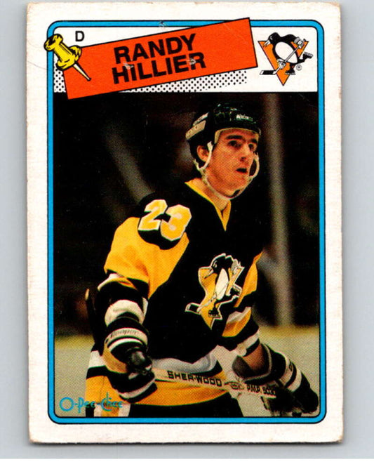 1988-89 O-Pee-Chee #158 Randy Hillier  Pittsburgh Penguins  V53577 Image 1