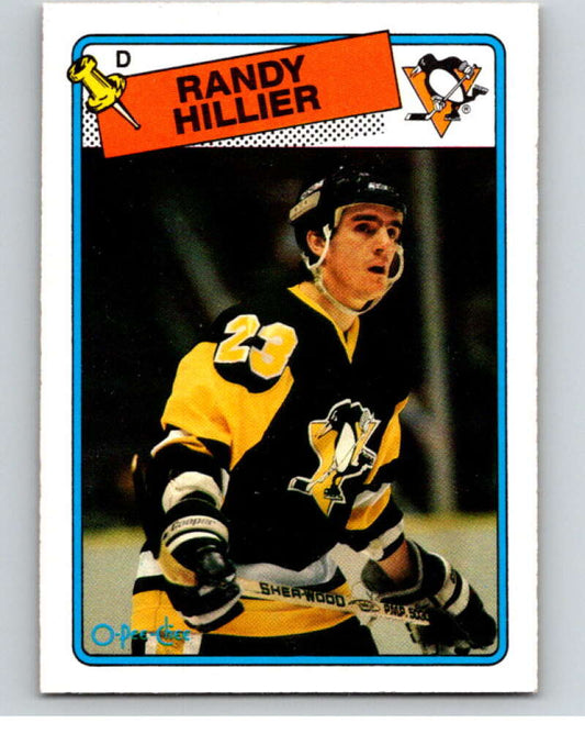 1988-89 O-Pee-Chee #158 Randy Hillier  Pittsburgh Penguins  V53578 Image 1