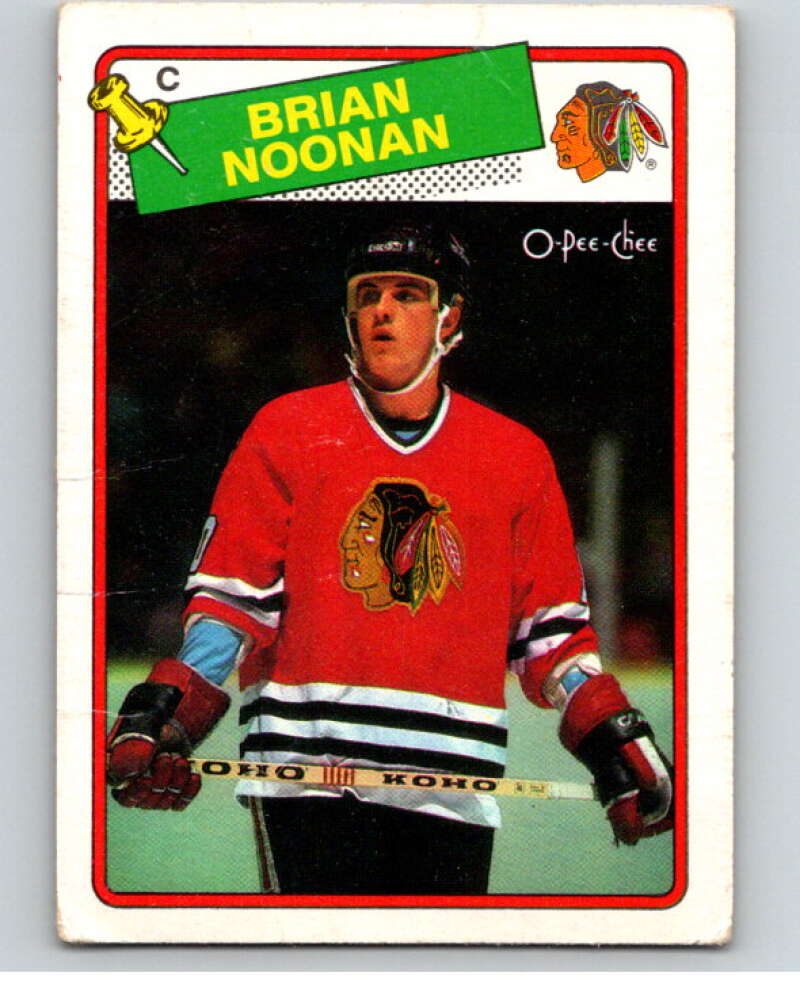 1988-89 O-Pee-Chee #165 Brian Noonan RC Rookie Chicago V53593 Image 1