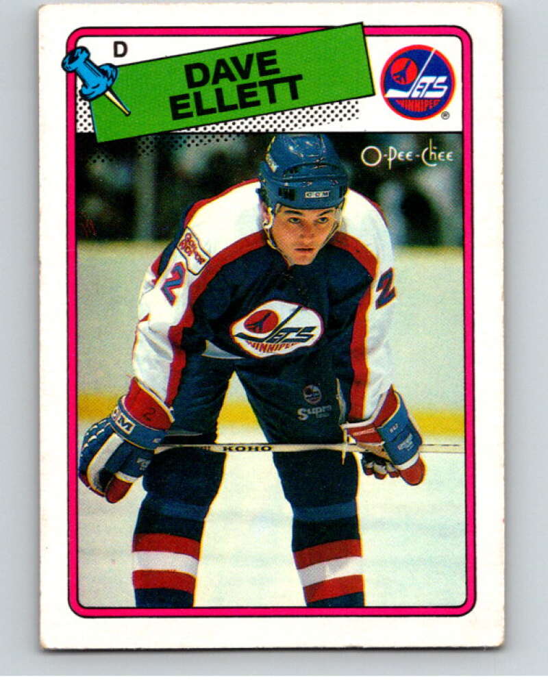 1988-89 O-Pee-Chee #167 Dave Ellett Winnipeg Jets V53595 Image 1