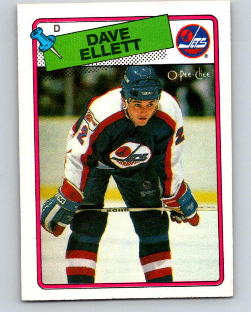 1988-89 O-Pee-Chee #167 Dave Ellett Winnipeg Jets V53597 Image 1