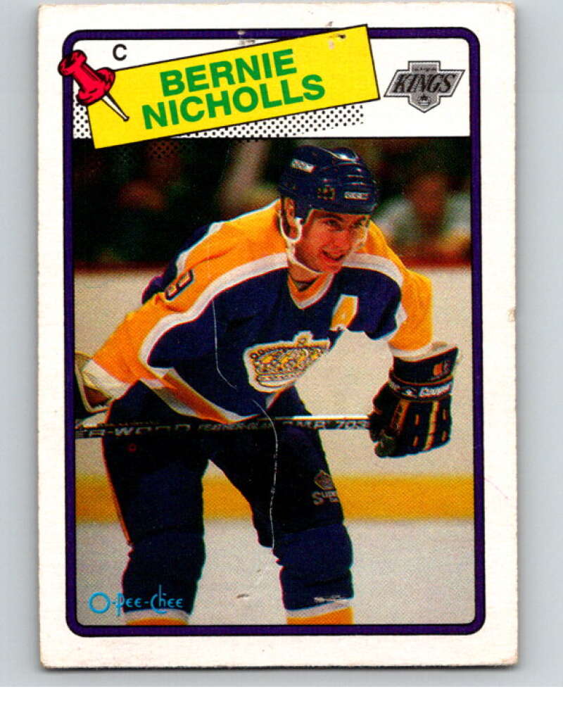 1988-89 O-Pee-Chee #169 Bernie Nicholls Los Angeles Kings V53600 Image 1