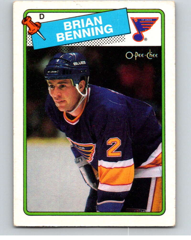 1988-89 O-Pee-Chee #174 Brian Benning St. Louis Blues V53608 Image 1