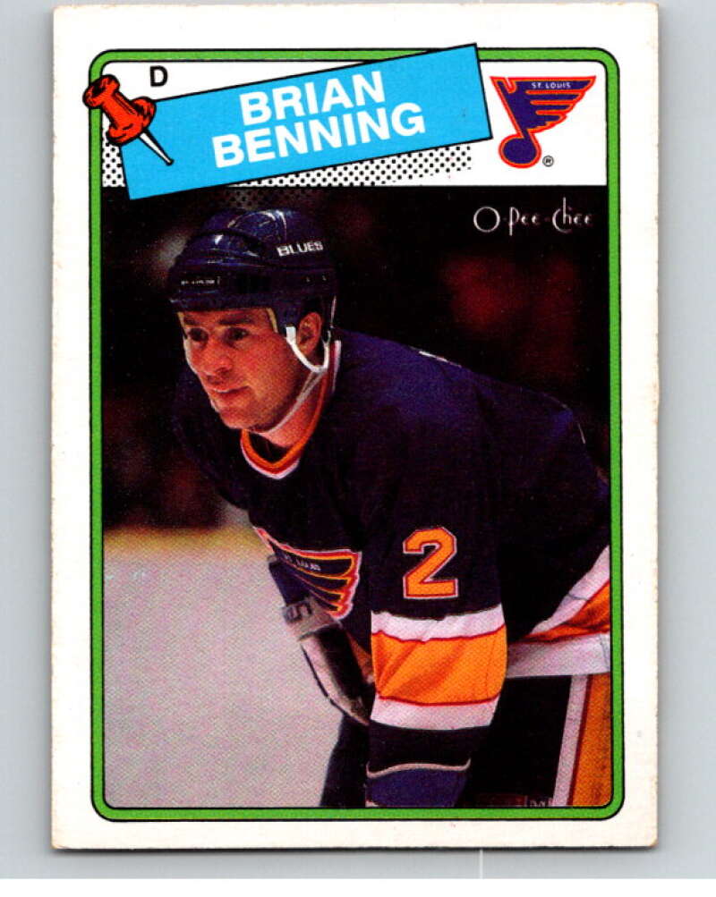 1988-89 O-Pee-Chee #174 Brian Benning St. Louis Blues V53609 Image 1