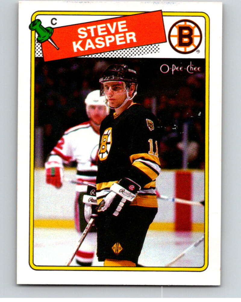 1988-89 O-Pee-Chee #176 Steve Kasper Boston Bruins V53611 Image 1