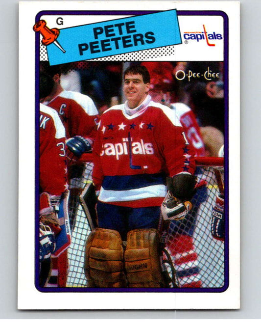 1988-89 O-Pee-Chee #180 Pete Peeters  Washington Capitals  V53617 Image 1