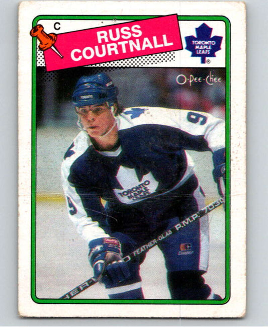 1988-89 O-Pee-Chee #183 Russ Courtnall  Toronto Maple Leafs  V53619 Image 1