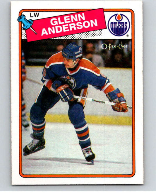 1988-89 O-Pee-Chee #189 Glenn Anderson  Edmonton Oilers  V53629 Image 1