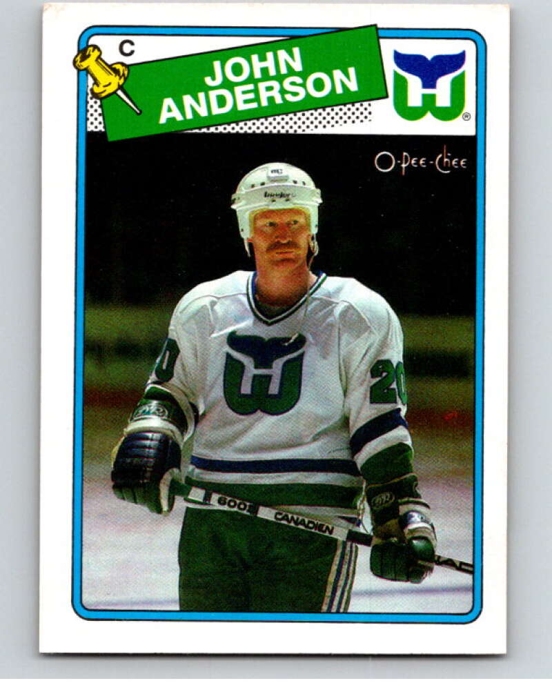 1988-89 O-Pee-Chee #190 John Anderson Hartford Whalers V53631 Image 1
