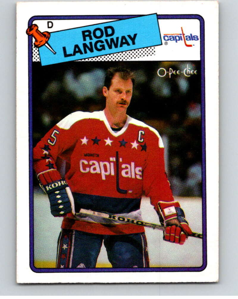 1988-89 O-Pee-Chee #192 Rod Langway Washington Capitals V53632 Image 1