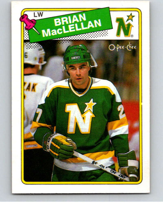 1988-89 O-Pee-Chee #193 Brian MacLellan  Minnesota North Stars  V53633 Image 1
