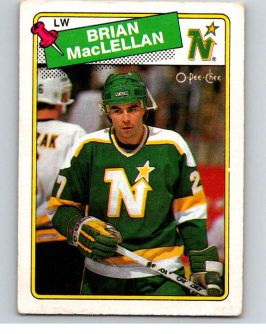 1988-89 O-Pee-Chee #193 Brian MacLellan  Minnesota North Stars  V53634 Image 1