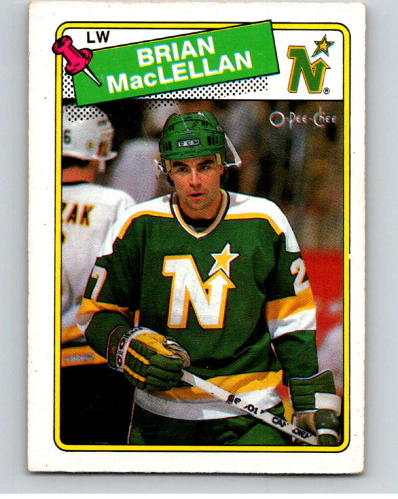 1988-89 O-Pee-Chee #193 Brian MacLellan Minnesota North Stars V53635 Image 1