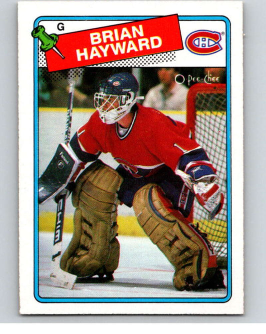 1988-89 O-Pee-Chee #195 Brian Hayward  Montreal Canadiens  V53639 Image 1