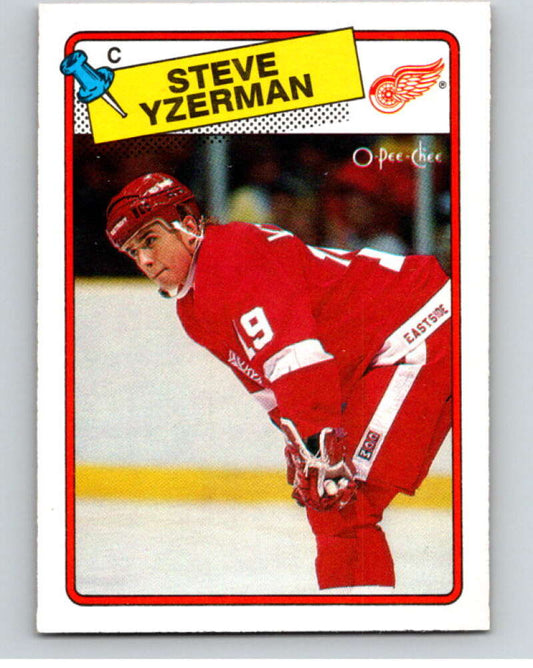 1988-89 O-Pee-Chee #196 Steve Yzerman  Detroit Red Wings  V53642 Image 1