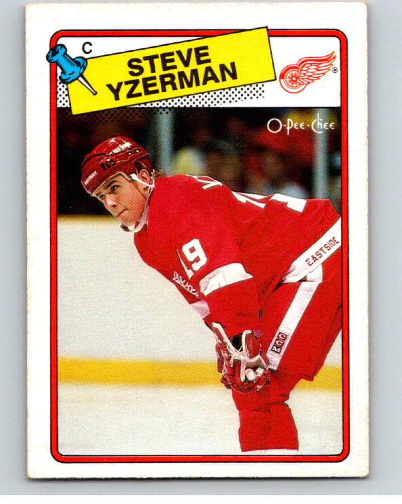 1988-89 O-Pee-Chee #196 Steve Yzerman Detroit Red Wings V53643 Image 1