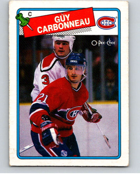 1988-89 O-Pee-Chee #203 Guy Carbonneau  Montreal Canadiens  V53654 Image 1