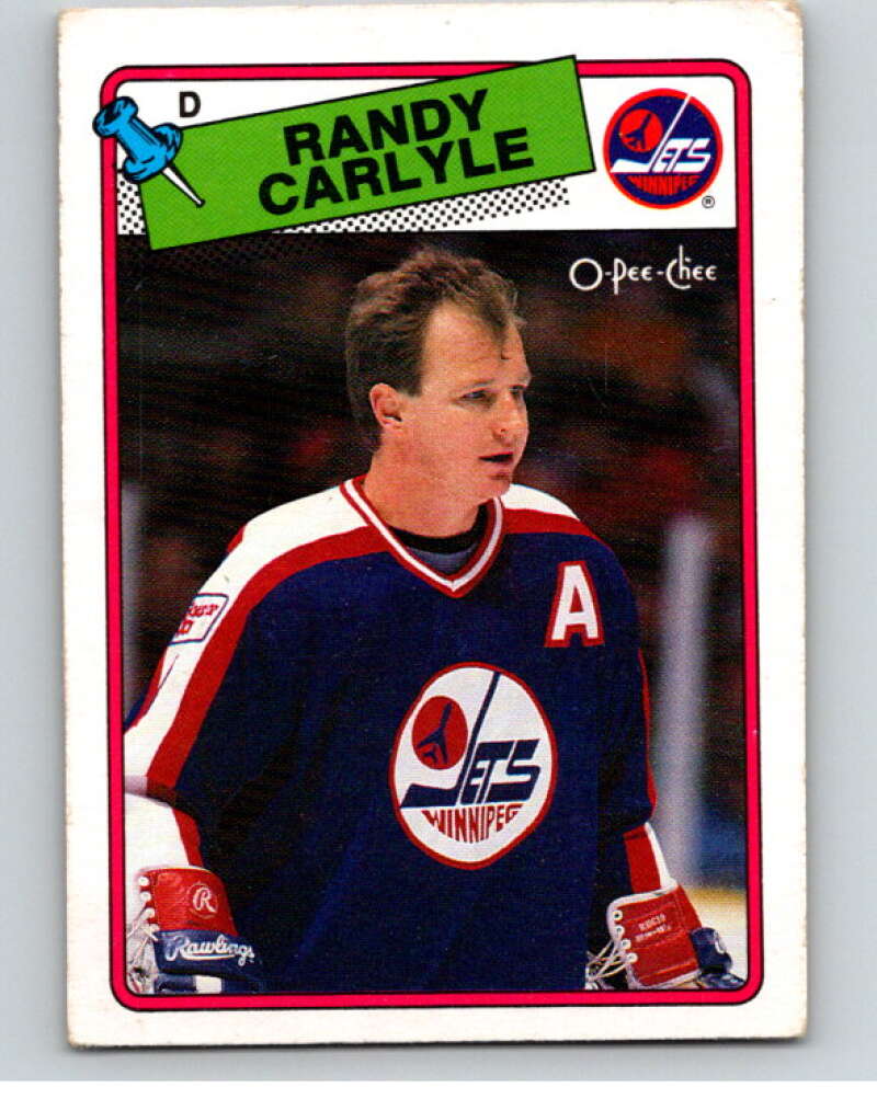 1988-89 O-Pee-Chee #204 Randy Carlyle Winnipeg Jets V53655 Image 1